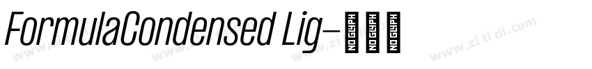 FormulaCondensed Lig字体转换